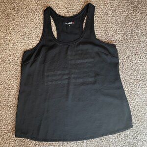 Vintage Size XL William Rast for Target black racerback tank with flag motif